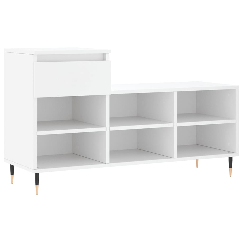 Vidaxx meuble à chaussures 102x36x60 cm bois d'ingénierie blanc