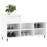 Vidaxx armoire à chaussures 102x36x60 cm bois fini blanc brillant