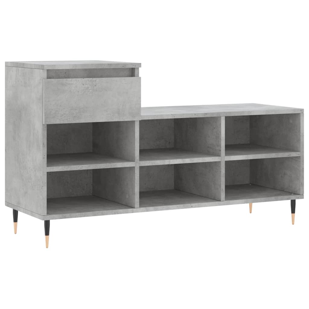 Vidaxx meuble à chaussures 102x36x60 cm dérivé du bois béton gris