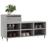 VidaXL armoire à chaussures 102x36x60 cm bois d'ingénierie gris sonoma