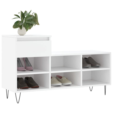 Vidaxx meuble à chaussures 102x36x60 cm bois d'ingénierie blanc