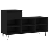 Vidaxx armoire à chaussures 102x36x60 cm bois fini noir