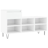 Gabinete de zapatos Vidaxl 102x36x60 cm de madera procesada de alto brillo blanco