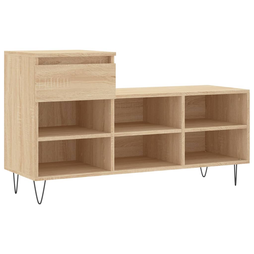 Vidaxl Schong Cabinet 102x36x60 cm Propertéiert Holz Sonoma Oakfaarf