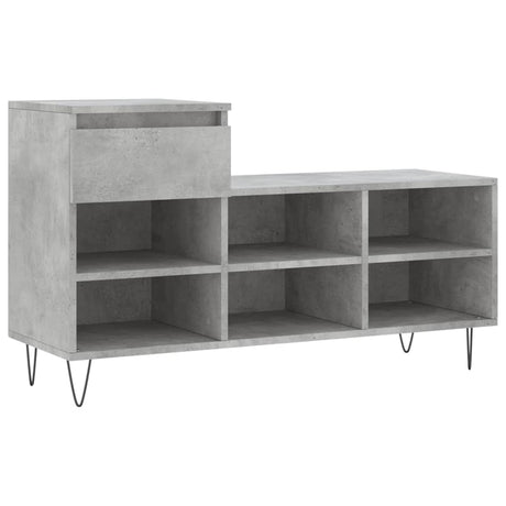 Vidaxx meuble à chaussures 102x36x60 cm dérivé du bois béton gris