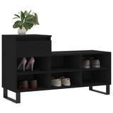 Vidaxx armoire à chaussures 102x36x60 cm bois fini noir