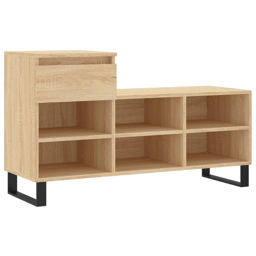 VidaXL armoire à chaussures 102x36x60 cm bois d'ingénierie chêne sonoma