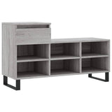 VidaXL armoire à chaussures 102x36x60 cm bois d'ingénierie gris sonoma