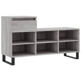 Gabinete de zapatos Vidaxl 102x36x60 cm de madera propiedad Sonoma gris