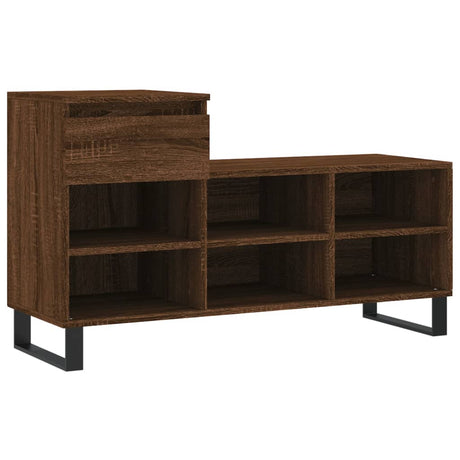Vidaxx armoire à chaussures 102x36x60 cm bois fini couleur chêne marron