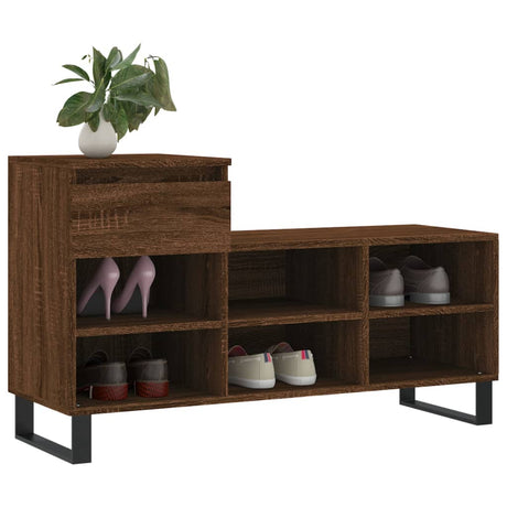Vidaxx armoire à chaussures 102x36x60 cm bois fini couleur chêne marron
