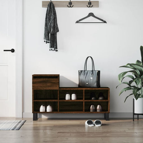 Vidaxx armoire à chaussures 102x36x60 cm bois fini couleur chêne marron