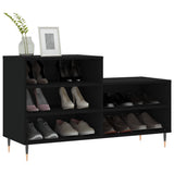 Vidaxx armoire à chaussures 102x36x60 cm bois fini noir