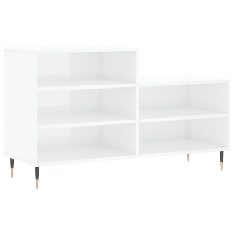 Vidaxx armoire à chaussures 102x36x60 cm bois fini blanc brillant