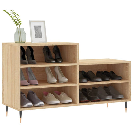 VidaXL armoire à chaussures 102x36x60 cm bois d'ingénierie chêne sonoma