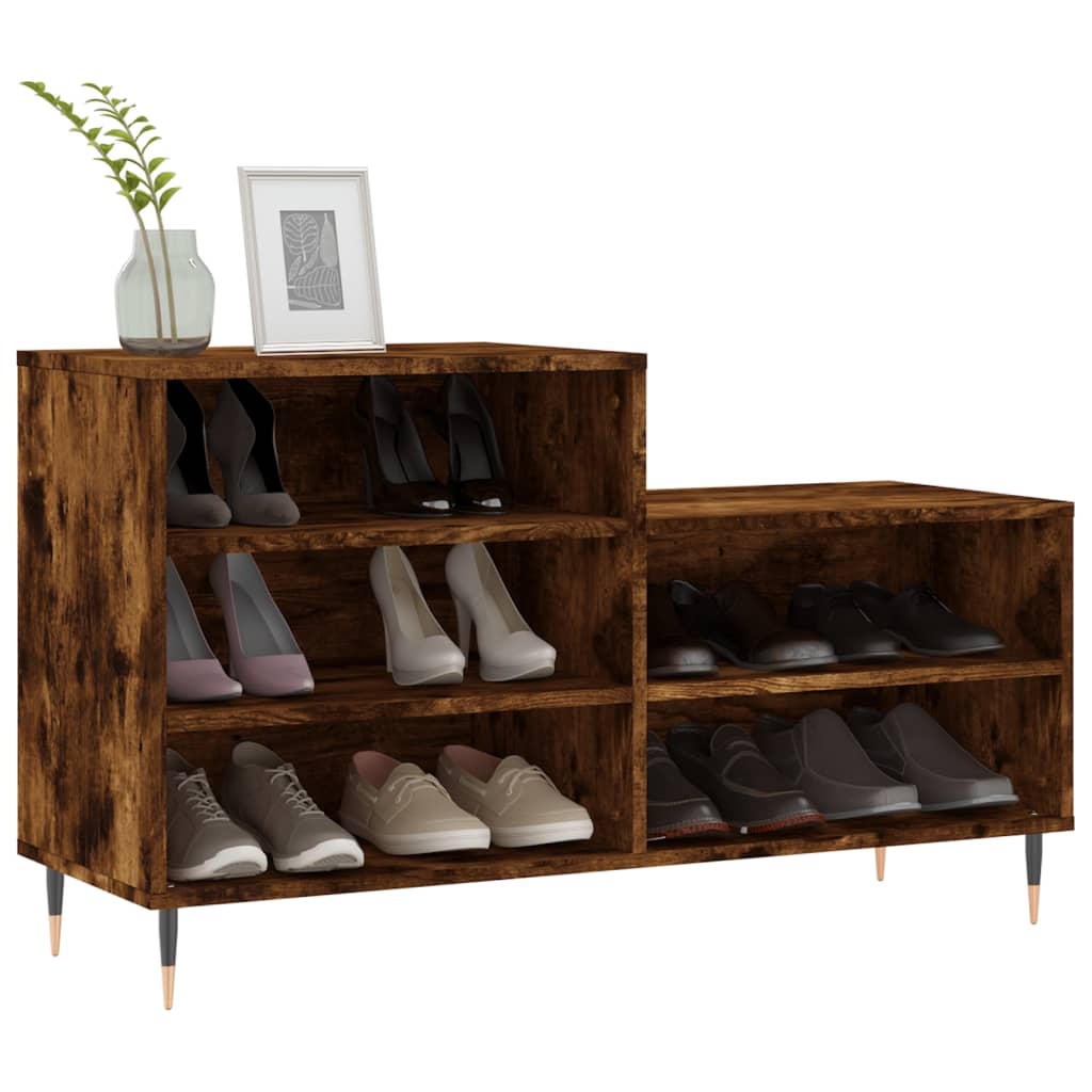 VidaXL Shoe cabinet 102x36x60 cm Properted wood Smoked oak colored