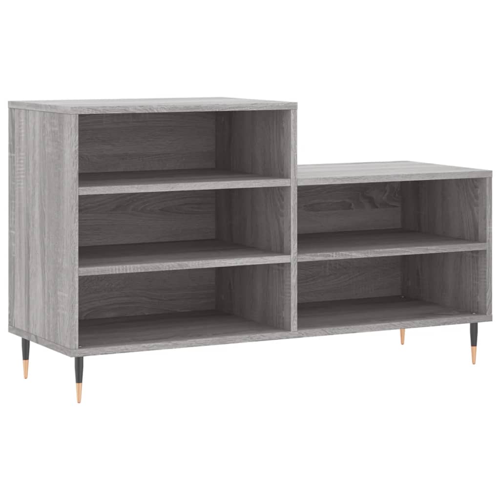 VidaXL armoire à chaussures 102x36x60 cm bois d'ingénierie gris sonoma