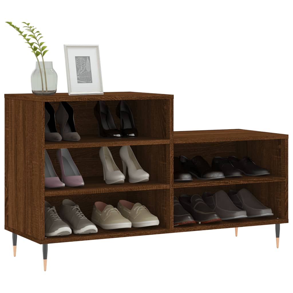 Vidaxx armoire à chaussures 102x36x60 cm bois fini couleur chêne marron
