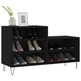 Vidaxx armoire à chaussures 102x36x60 cm bois fini noir