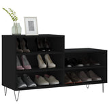 VidaXL Shoe cabinet 102x36x60 cm Properted Wood Black