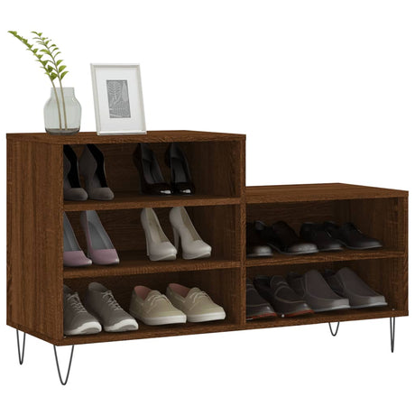 Vidaxx armoire à chaussures 102x36x60 cm bois fini couleur chêne marron