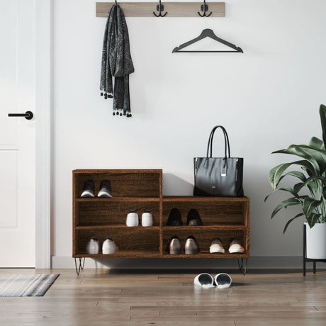 Vidaxx armoire à chaussures 102x36x60 cm bois fini couleur chêne marron