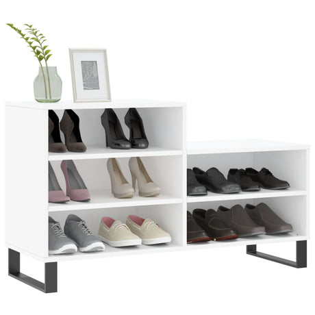 Vidaxx meuble à chaussures 102x36x60 cm bois d'ingénierie blanc