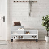 Vidaxx meuble à chaussures 102x36x60 cm bois d'ingénierie blanc