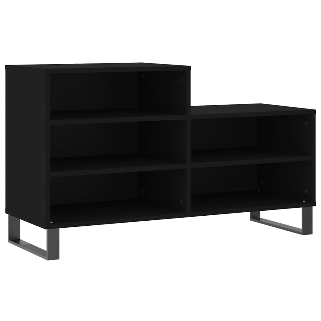Vidaxx armoire à chaussures 102x36x60 cm bois fini noir