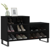 Vidaxx armoire à chaussures 102x36x60 cm bois fini noir