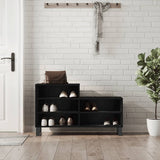 Vidaxx armoire à chaussures 102x36x60 cm bois fini noir