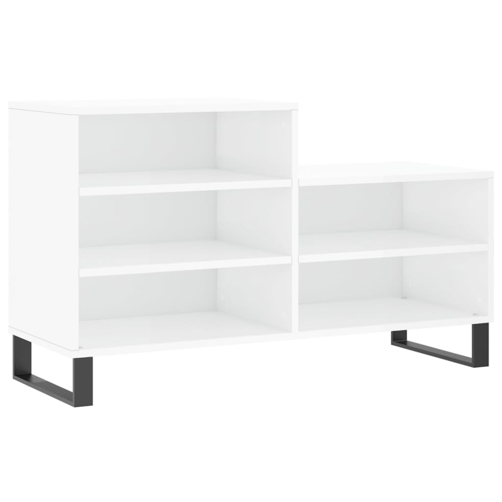 Vidaxx armoire à chaussures 102x36x60 cm bois fini blanc brillant