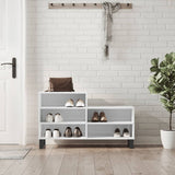 Vidaxx armoire à chaussures 102x36x60 cm bois fini blanc brillant