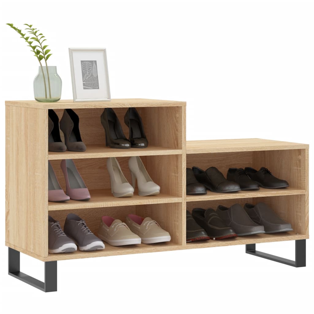 Vidaxl Shoe Cabinet 102x36x60 cm Property Wood Sonoma Oak Farvet