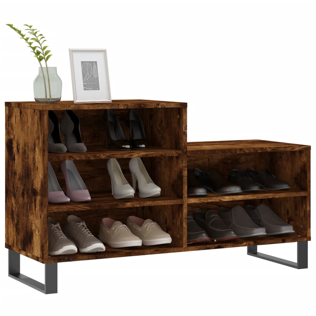 Vidaxx meuble à chaussures 102x36x60 cm bois d'ingénierie, chêne fumé