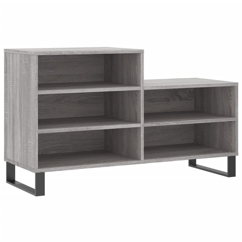 VidaXL armoire à chaussures 102x36x60 cm bois d'ingénierie gris sonoma
