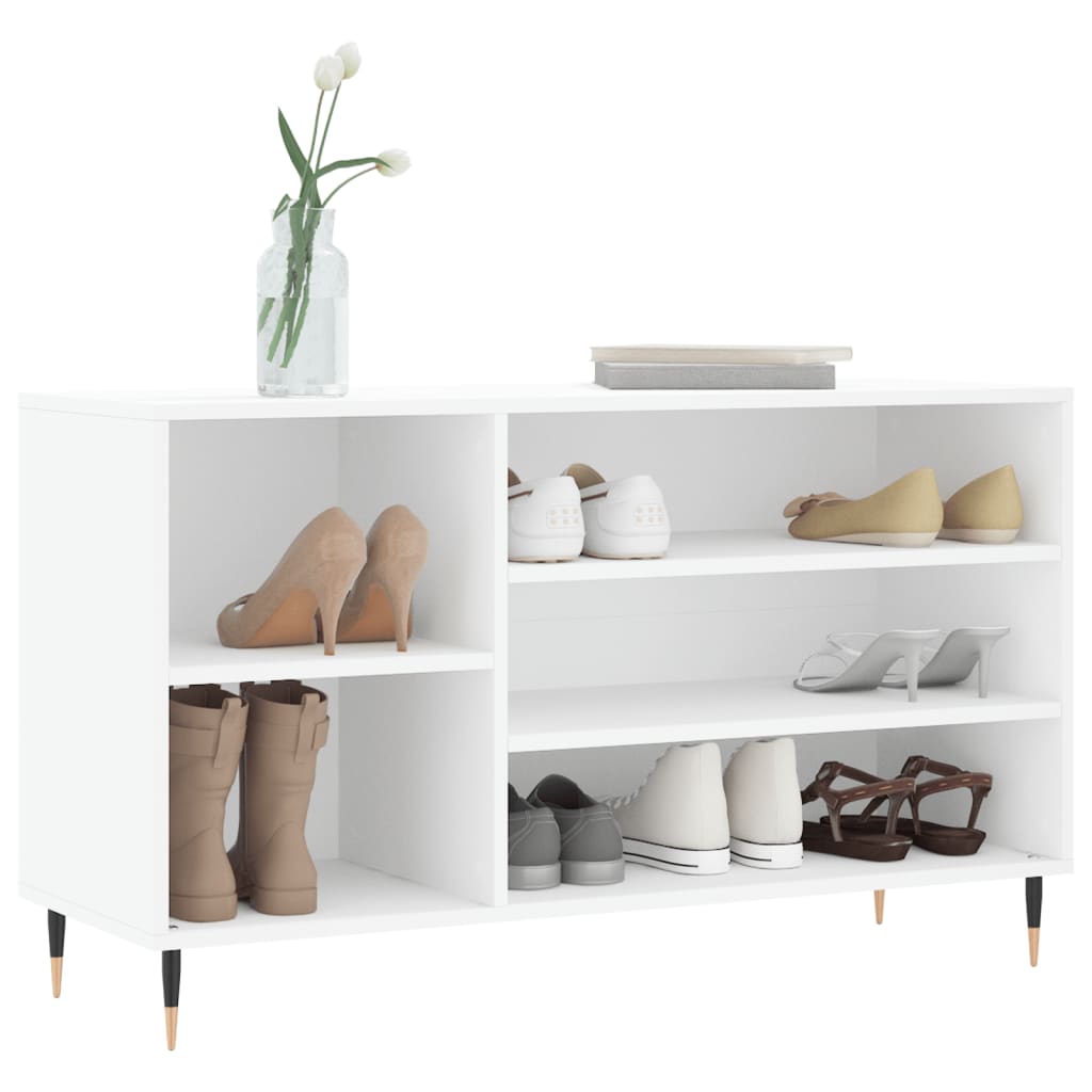 Vidaxx meuble à chaussures 102x36x60 cm bois d'ingénierie blanc
