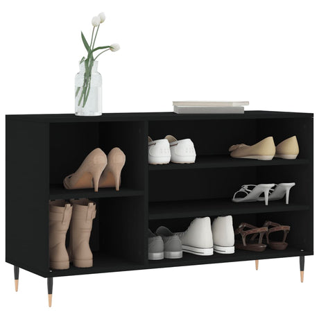 Vidaxx armoire à chaussures 102x36x60 cm bois fini noir