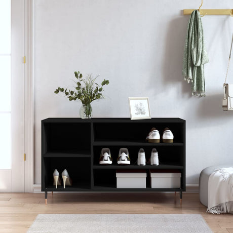 Vidaxx armoire à chaussures 102x36x60 cm bois fini noir