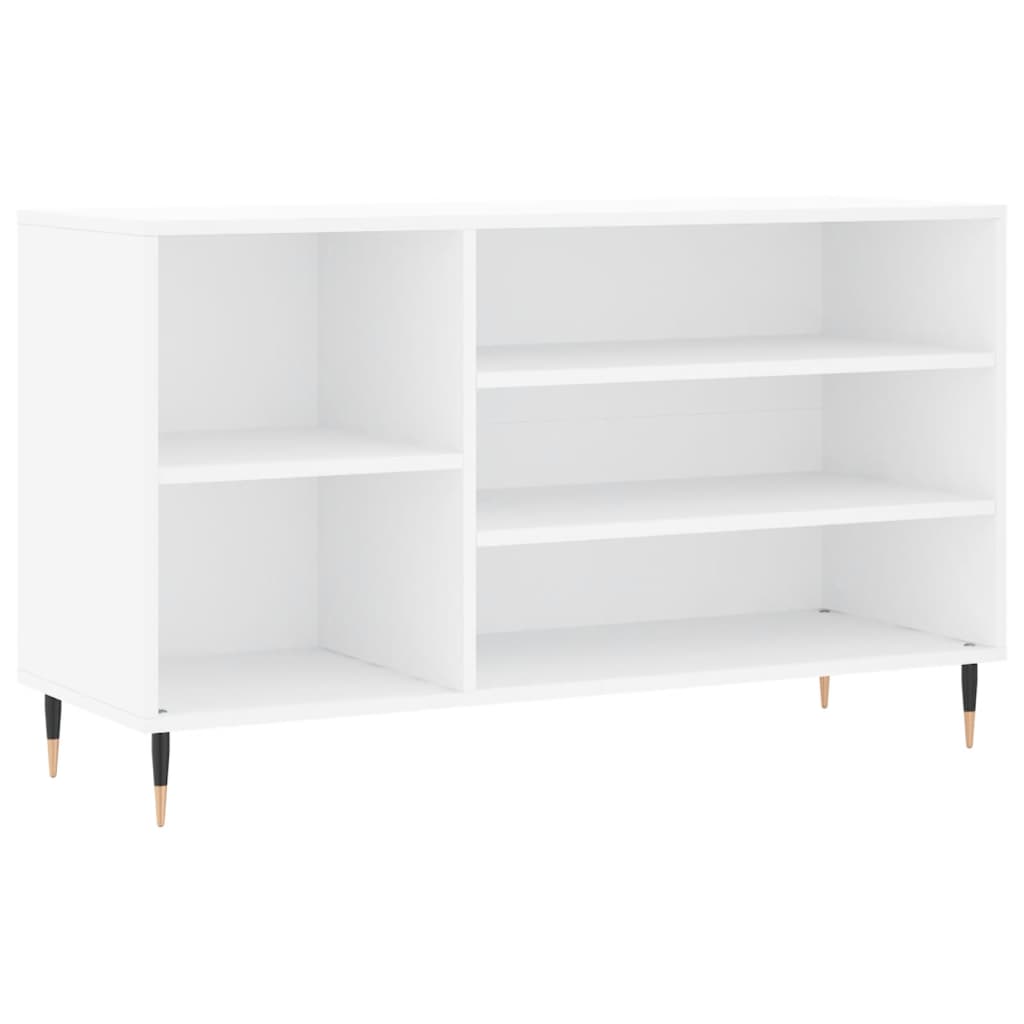 VidaXL Shoe cabinet 102x36x60 cm Processed Wood High Gloss White