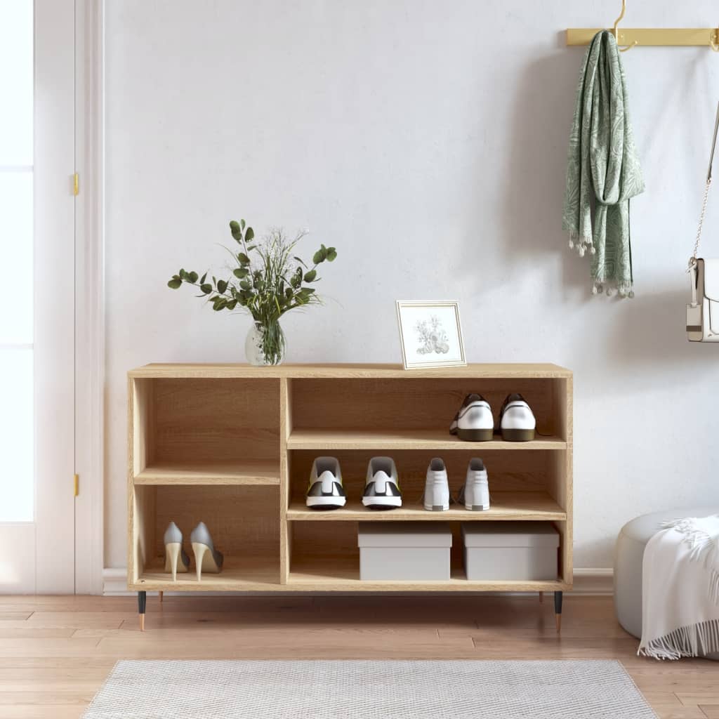 VidaXL armoire à chaussures 102x36x60 cm bois d'ingénierie chêne sonoma