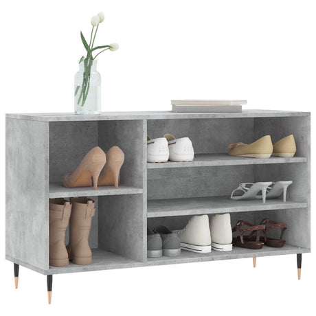 Vidaxx meuble à chaussures 102x36x60 cm dérivé du bois béton gris