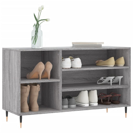 VidaXL armoire à chaussures 102x36x60 cm bois d'ingénierie gris sonoma