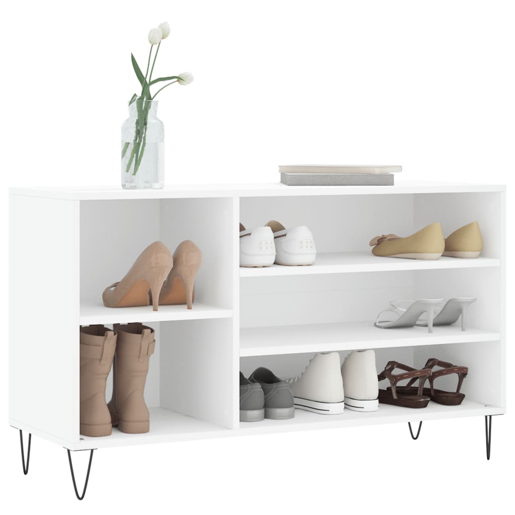 Vidaxx meuble à chaussures 102x36x60 cm bois d'ingénierie blanc