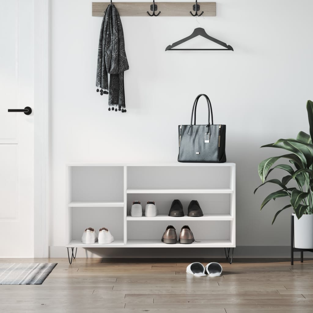 Vidaxx meuble à chaussures 102x36x60 cm bois d'ingénierie blanc