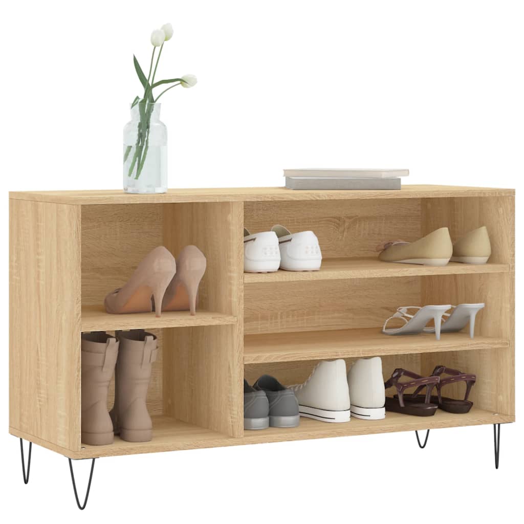 VidaXL armoire à chaussures 102x36x60 cm bois d'ingénierie chêne sonoma