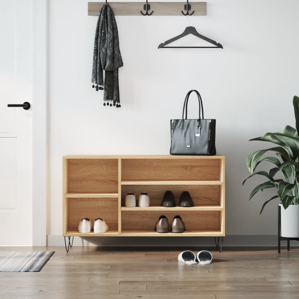 VidaXL armoire à chaussures 102x36x60 cm bois d'ingénierie chêne sonoma
