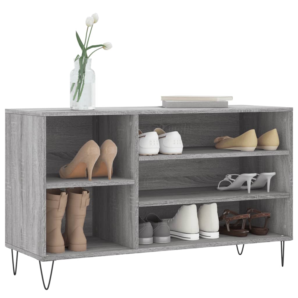 Vidaxl Shoe Cabinet 102x36x60 cm Property Wood Sonoma Gray