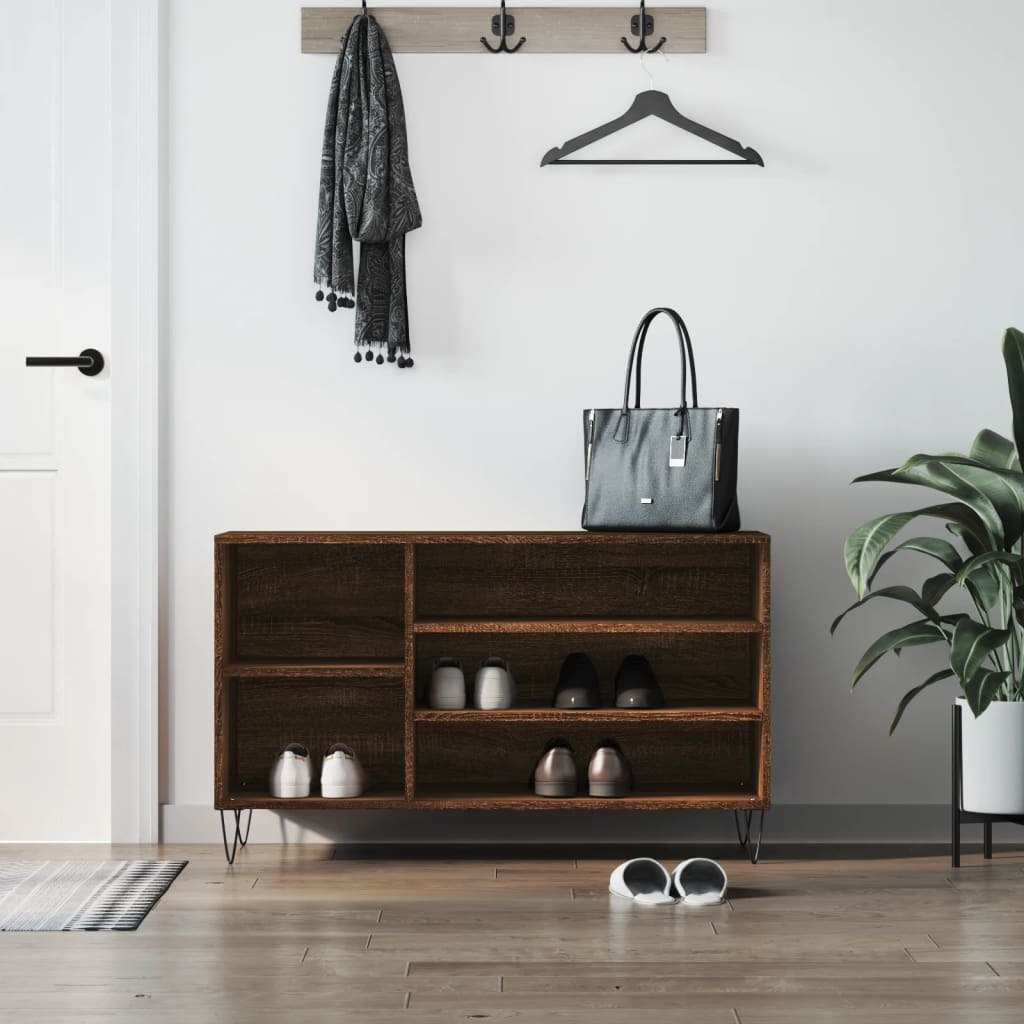 Vidaxx armoire à chaussures 102x36x60 cm bois fini couleur chêne marron