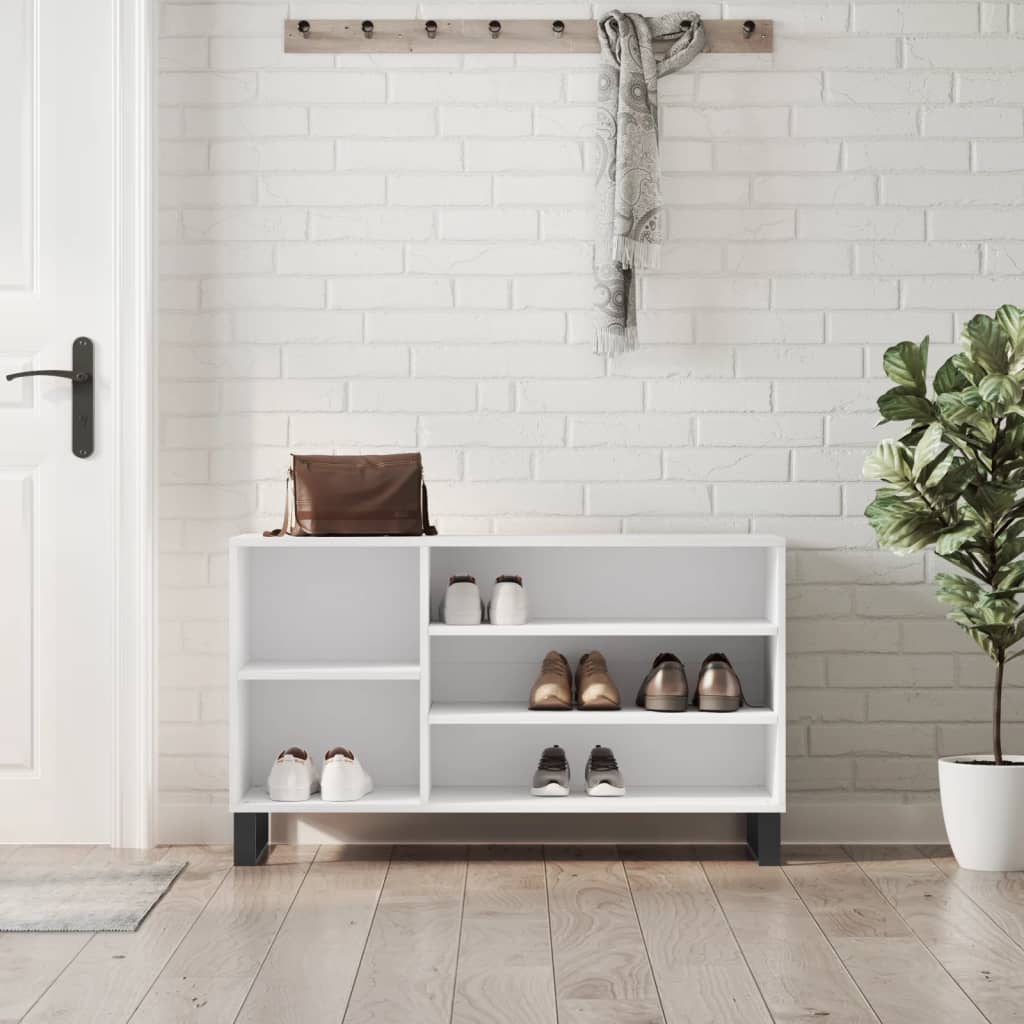 Vidaxx meuble à chaussures 102x36x60 cm bois d'ingénierie blanc